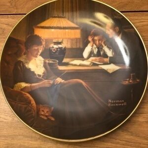 NORMAN Rockwell Father's Help Plate